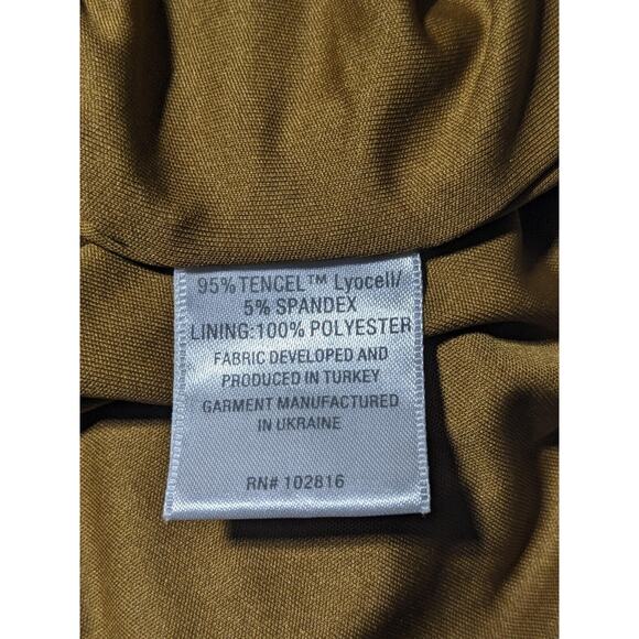 Garnet Hill Maxi Dress Women M Gold Boho Snakeskin Print Sleeveless Pockets P22 - Picture 12 of 15